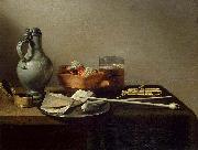 Pieter Claesz Tobacco Pipes and a Brazier Sweden oil painting artist